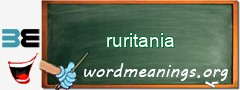 WordMeaning blackboard for ruritania